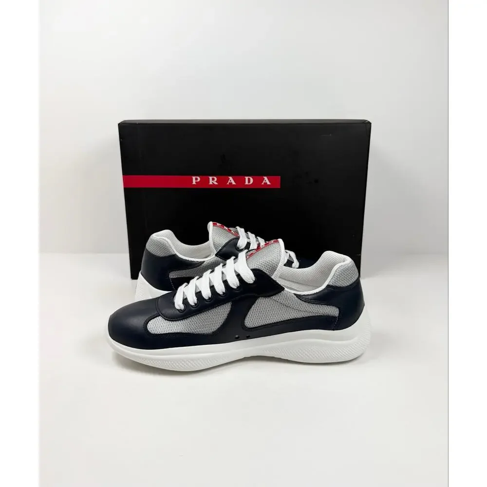 Size 8.5UK/9.5US - Prada Americas Cup Leather Blue NEW